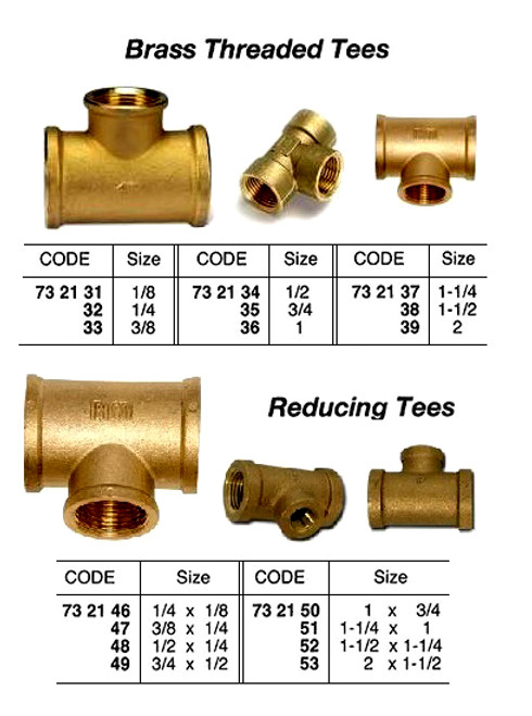 IMPA 732135 TEE 3130 BRASS BSP 3/4"