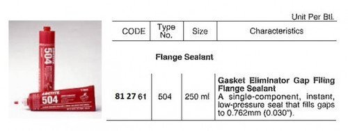 IMPA 812761 THREAD SEALANT LOCTITE 510 250 ML FLANGE SEALANT