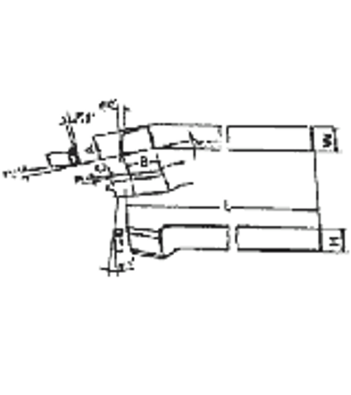 IMPA 633034 TOOL BIT TIP WELDED HSS #15L-25 LEFT HAND 25X25X200MM