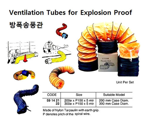 IMPA 591421 Ventilation Tubes for Explosion Proof Ventilation Fan, Duct Diam 200 mm, Length 5 mtr TETRA
