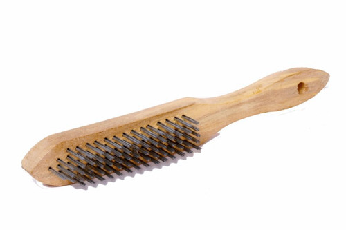 IMPA 510662 WIRE BRUSH STEEL-2 ROWS WITH STRAIGHT WOODEN HANDLE