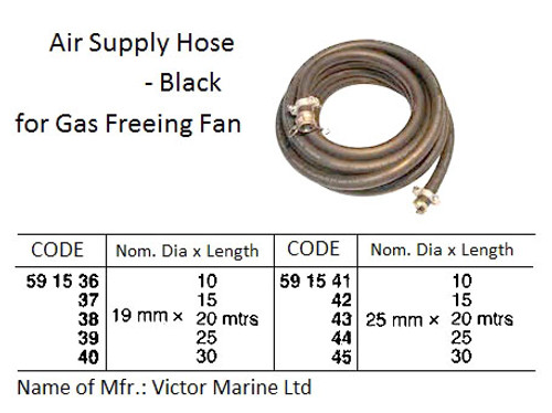 IMPA 591536 AIR HOSE 19 MM 30 MM 20 MTR 10 BAR