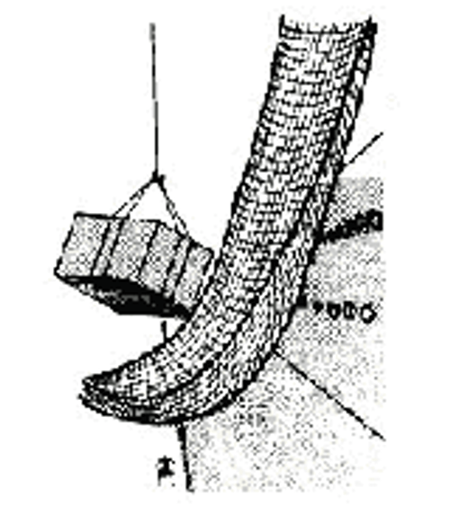 IMPA 2321XX Cargonet 500x 500 cm, rim rope 16 mm, mesh rope 12mm, mesh 250 mm