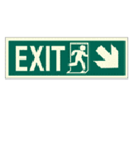 IMPA 334407 Direction sign (PV) - Exit run right - arrow cross right do
