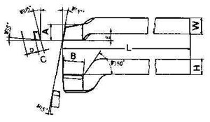 IMPA 633087 FACING TOOL ANGLE 16x16mm DIN 4980-RIGHT carbide tip