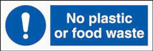 IMPA 335692 Galley sign - No plastic or food waste