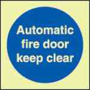 Vsafety 18070 Cartello 'Via Di Fuga Tenere Libera' 300x100 Mm, Autoadesivo, Blu, Conforme ISO 7010 - 2