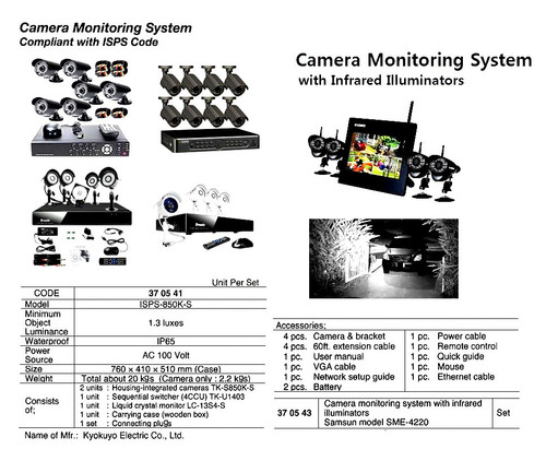 IMPA 370543 CCTV-with infrared illuminators set