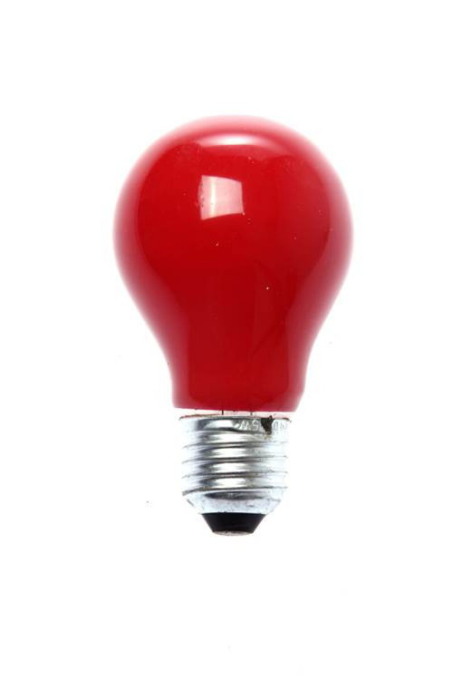 IMPA 060266 COLOURED LAMP 110V 25W E27 RED