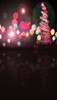 Neon Pink Christmas Backdrop Tall