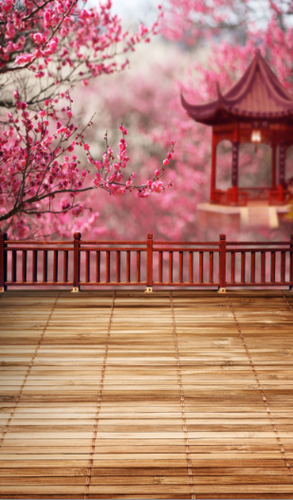 Spring Pagoda Backdrop