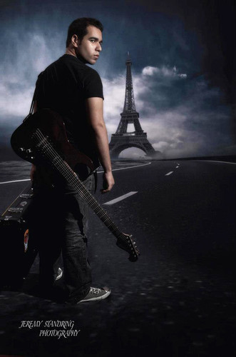 Cloudy Road to Paris Backdrop