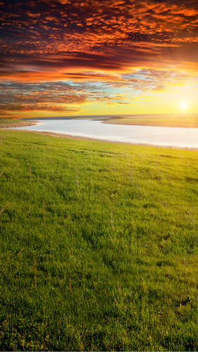 Sunset Riverside Backdrop