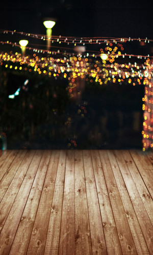 Bokeh Lit Patio Backdrop