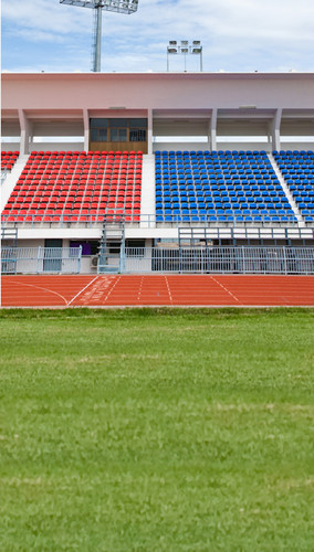 Track and Stands Backdrop