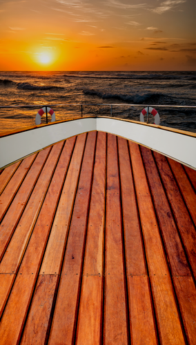 Sunset on Deck Backdrop