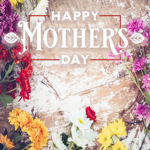 Square Paint Splattered Flowers Backdrop