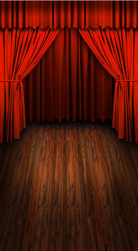 Red Curtains Backdrop