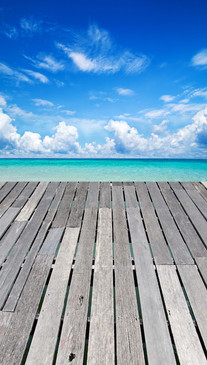 Dock Over the Ocean Backdrop