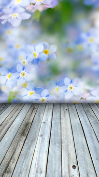 Tall Blue Petal Bokeh Backdrop