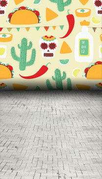 Tall Mexico Collage Backdrop