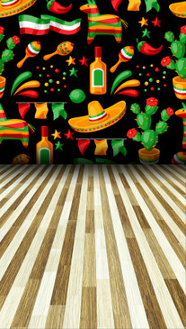 Tall Fiesta Collage Backdrop