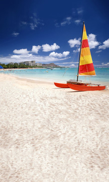 Sand and Katamaran Backdrop