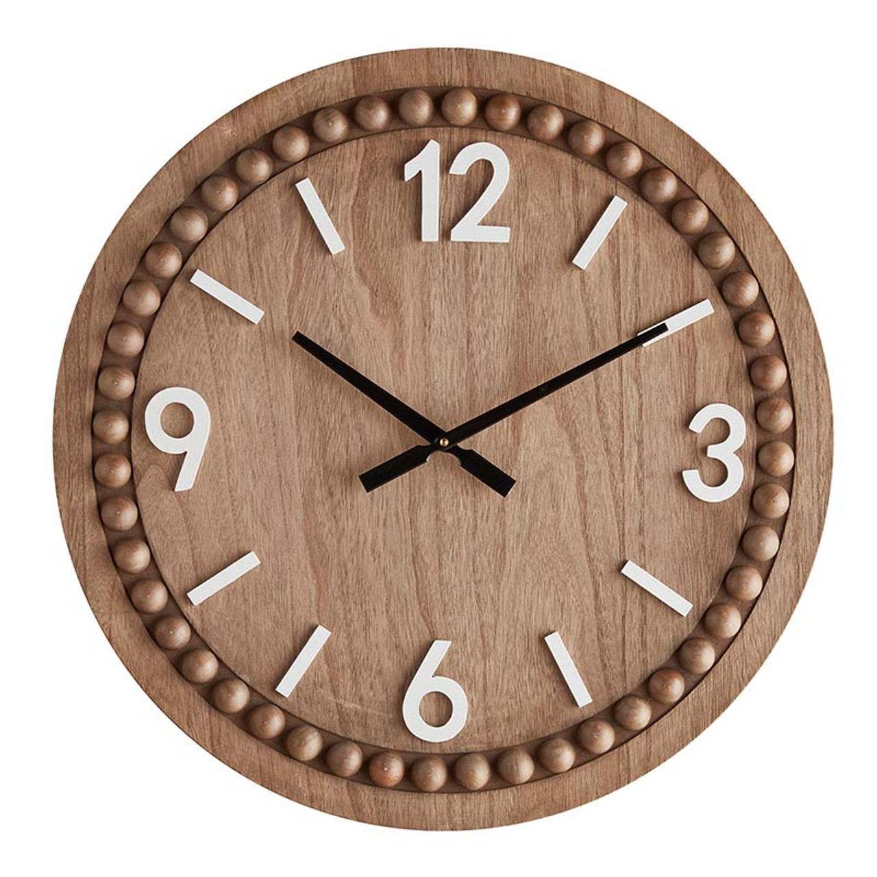 Beaded Wood Wall Clock