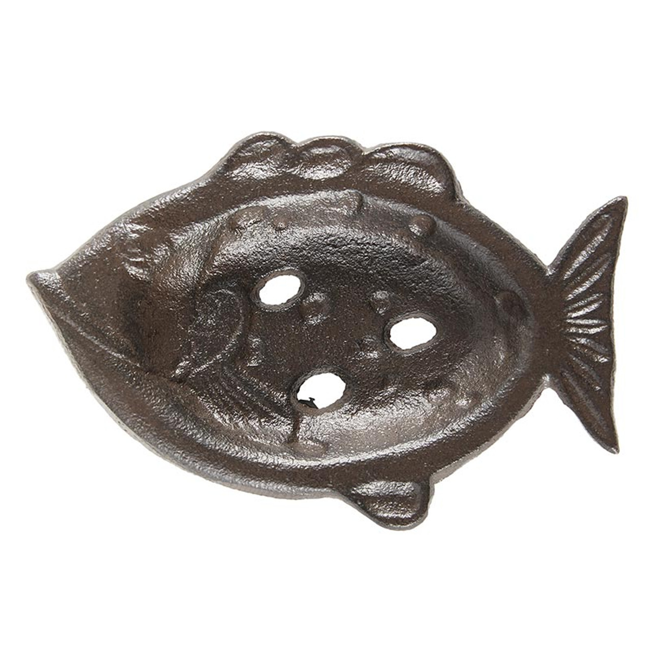 Vintage Japanese Cast Iron Black Fish Tray