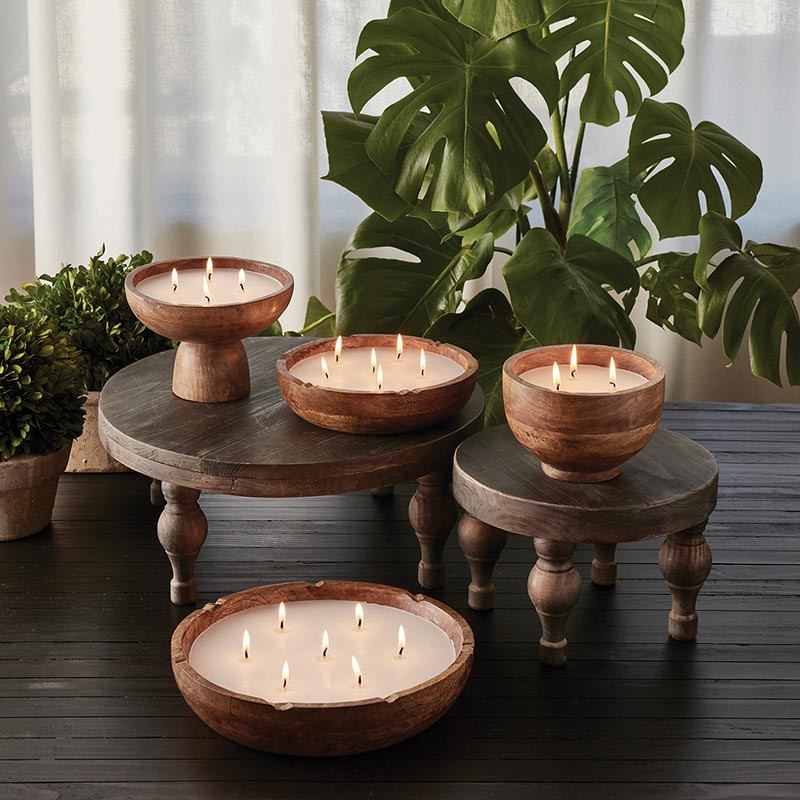 Wood Bowl Candle - Small - [Consumer]47th & Main