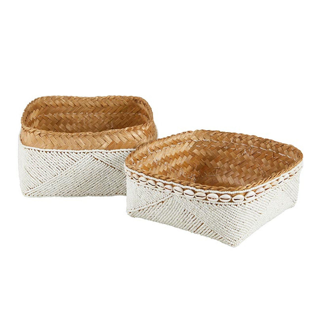Brown Basket デモセット Seville Classics 13.25 in. D x 13.25 in. W x 8 in. H Tan