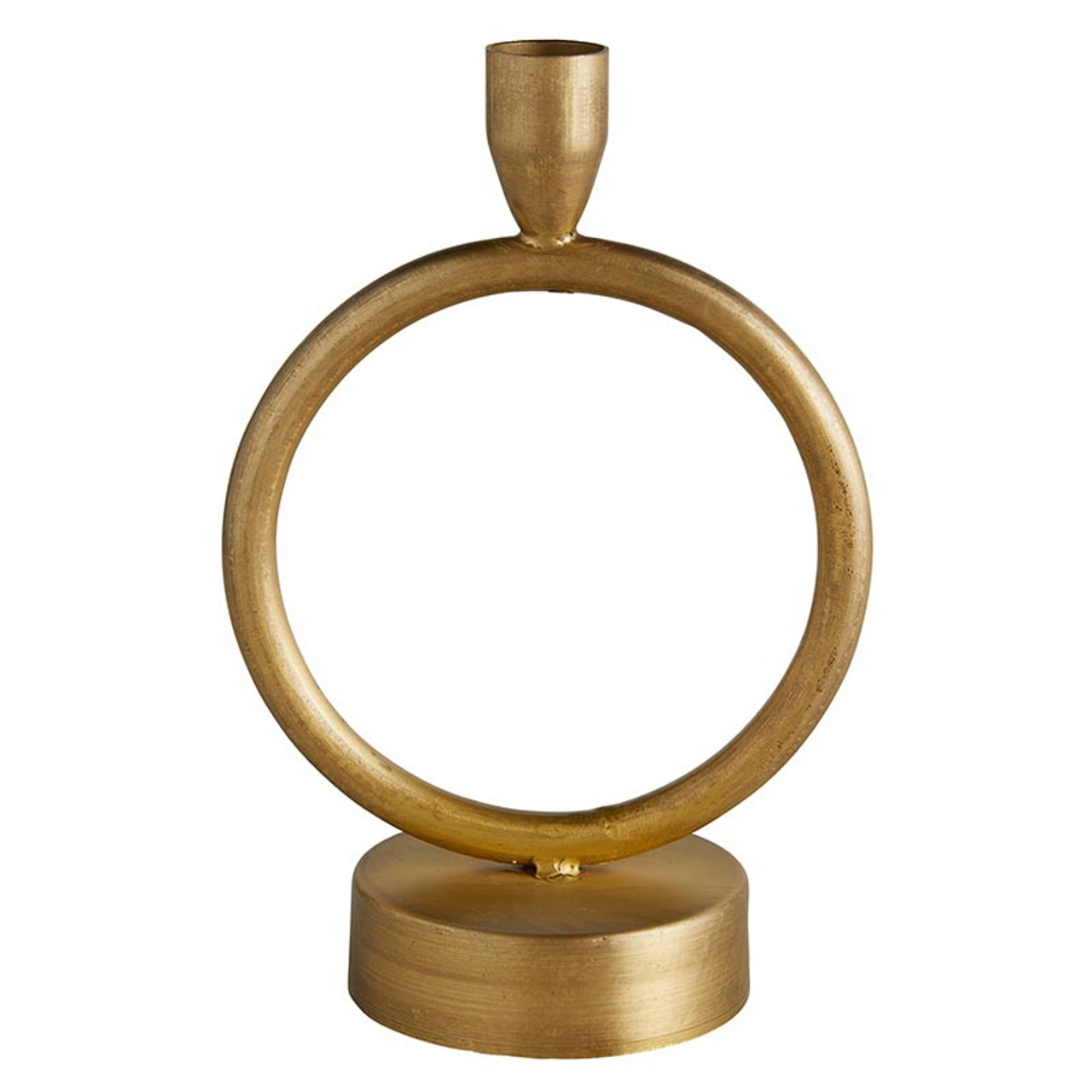 Brass Finish Donut Candleholder - Large - [Consumer]47th & Main