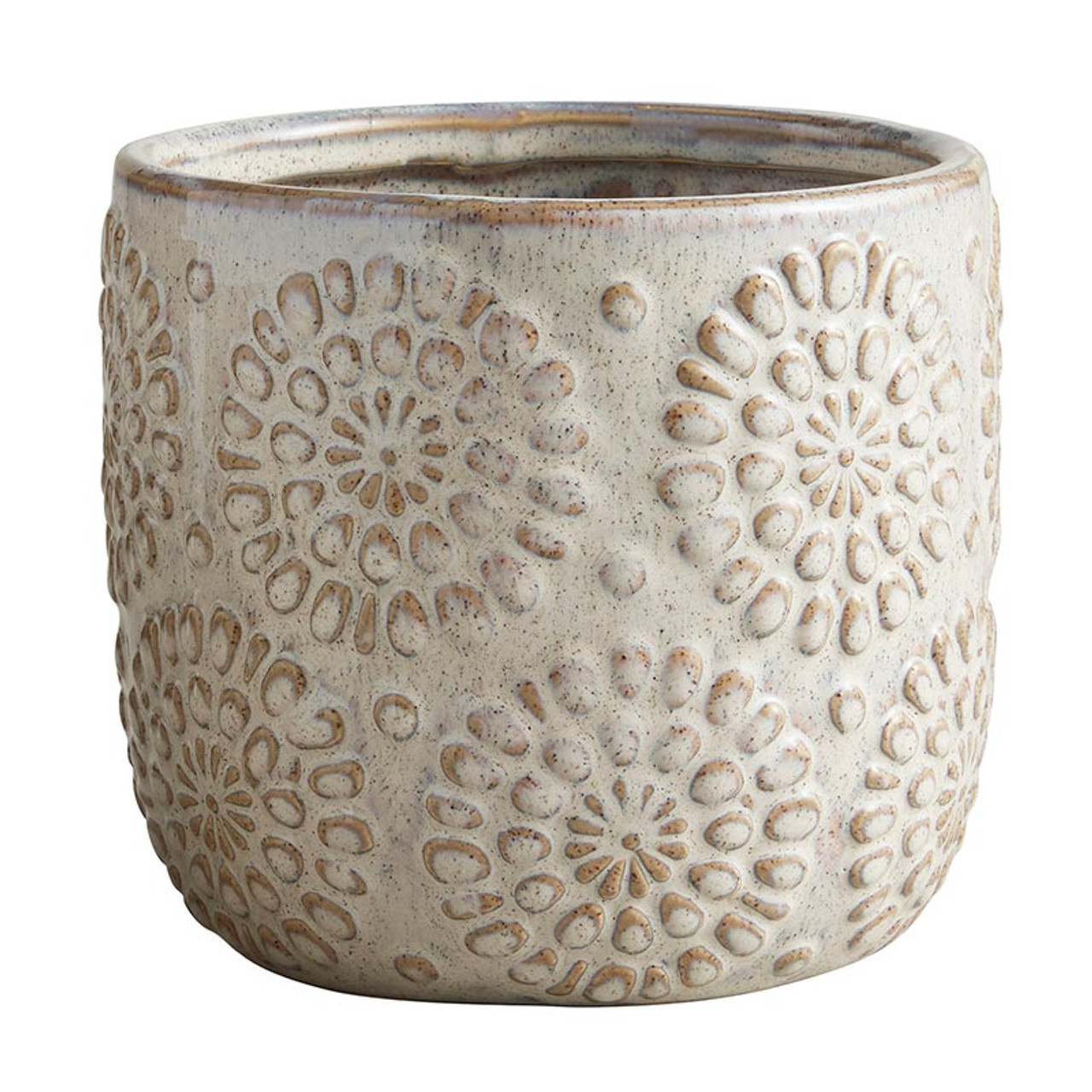 Flower Embossed Pot - Small - 47th & Main