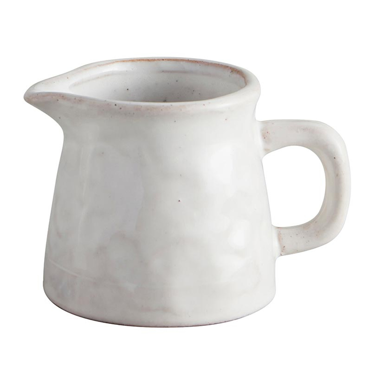 Pitcher Creamer White Ceramic Porcelain Ribbed Crate & Barrel