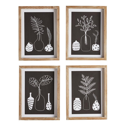 Framed Painting - Plants - Set of 4