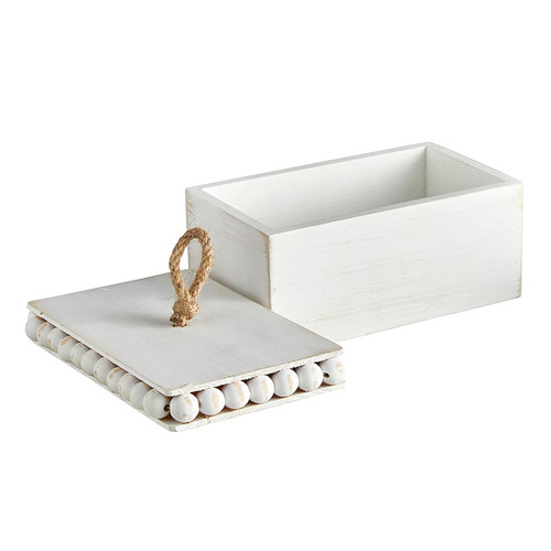 Beaded White Box - Large