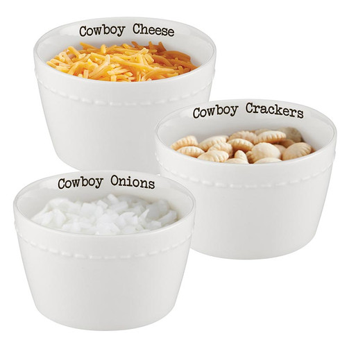 Chili Condiment Set - Cowboys