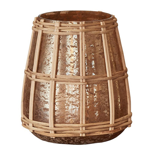 Gold Bamboo Candle Holder