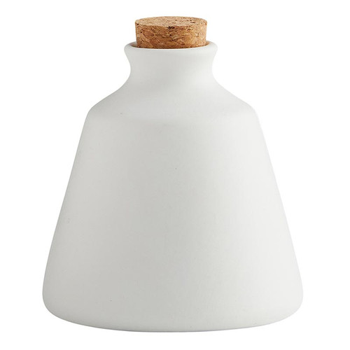 White Ceramic Cork Vase - Small