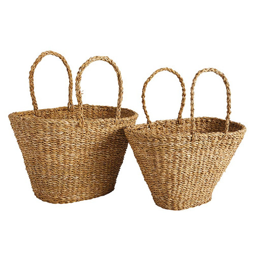 Oval Seagrass Bag - Set of 2