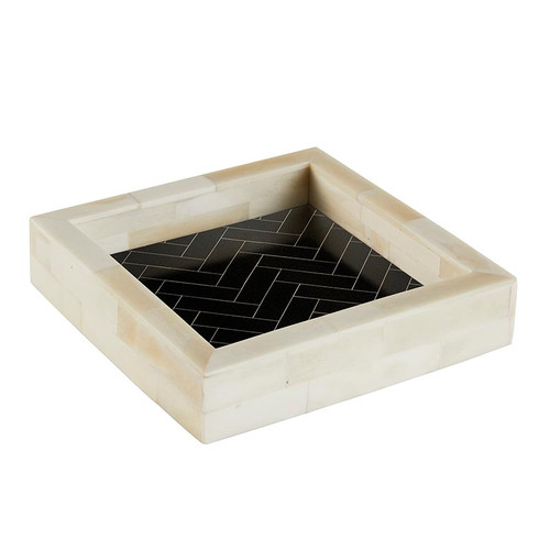 Black and White Square Tray