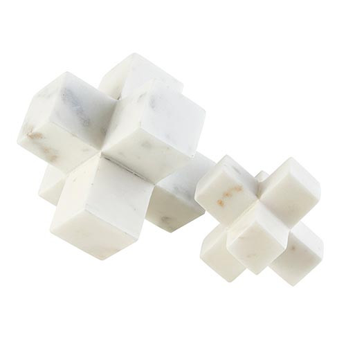 White Puzzle Decor - Set of 2