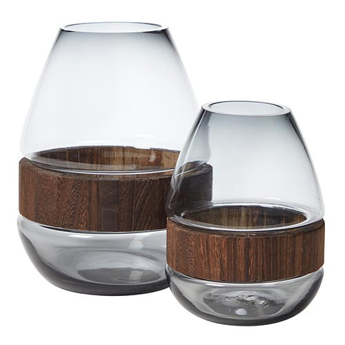 Wood Bud Vases - Set of 2