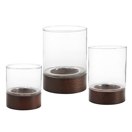 Wood Votive Holders - Set of 3