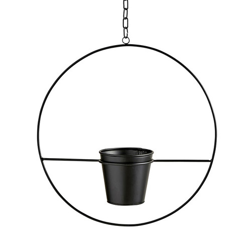 Round Planter - Matte Black