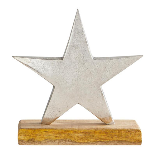 Silver Star with Base - Medium