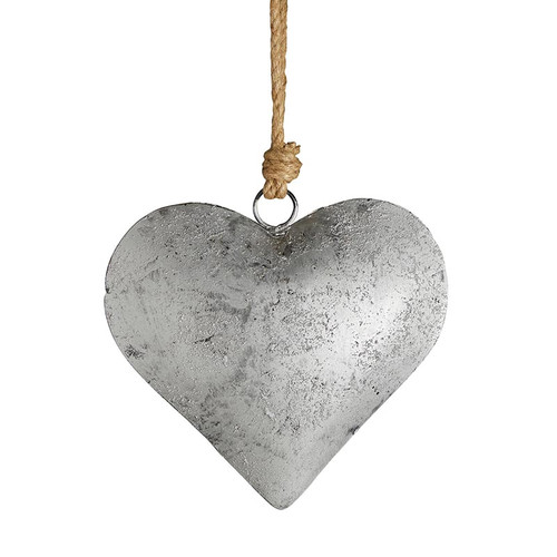 CB Gift 222127 1.5 x 4 in. Antique Heart Ornament Silver - Small