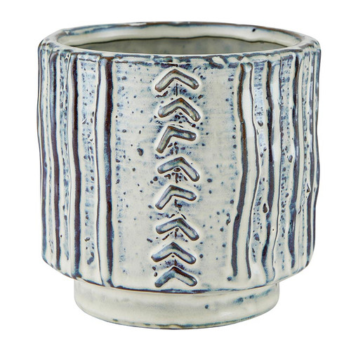 Blue Stone Textured Pot - Medium