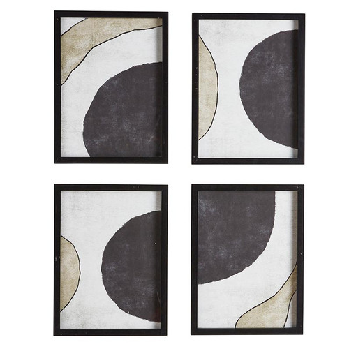 Framed Painting - Circle - Set of 4