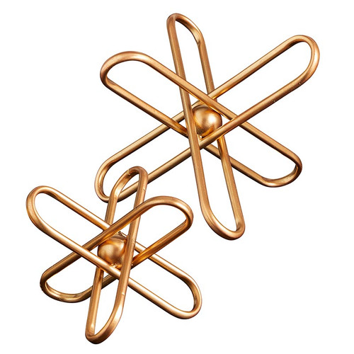 Gold Metal Abstract Decor Set